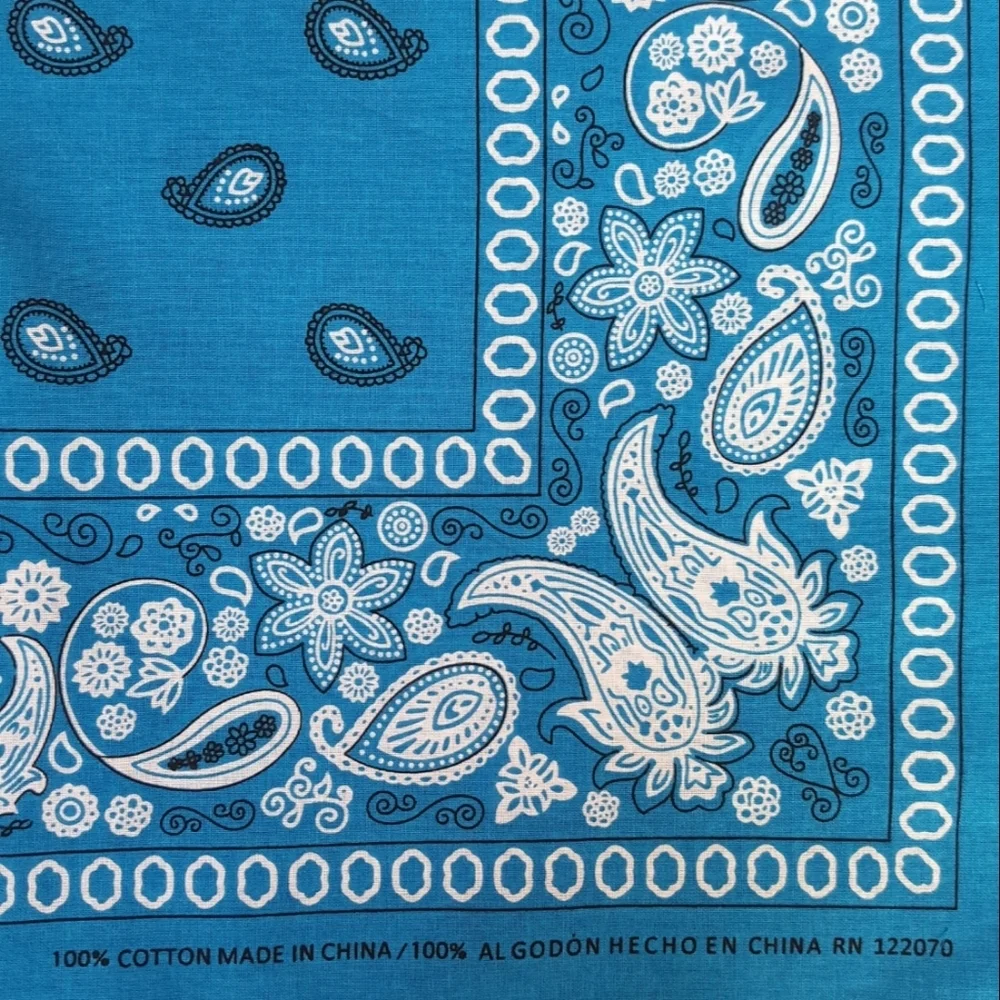 3 Piece Classic Bandana Scarf for Hair Neck and Head New Turquoise 100% Cotton